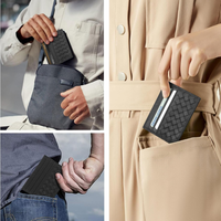 Portefeuille en cuir PU RFID mince pour hommes élégants Offre Spéciale pince de support de boîtier multi-cartes motif personnalisé caractéristiques du document personnalisé