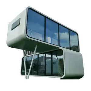 取り外し可能なモダンなデザインのアップルキャビンコンテナハウス便利で快適な高級プレハブモジュラーハウス