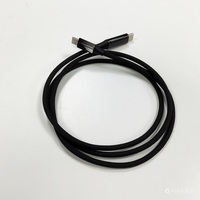 Cable USB de Carga Rápida de 240W, Tipo-C, Trenzado de Nailon Negro Premium, Cobre Puro, Anti-Enredos, con Pantalla Digital Inteligente para Cámara