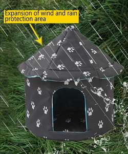 Wetterfeste Häuser für süße Haustier hütte für Katzen Hunde, Katzen häuser Jede <span class=keywords><strong>Outdoor</strong></span>-Katze, einfach zu montieren des <span class=keywords><strong>Outdoor</strong></span>-Katzen zelt - Product Image 4