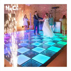 Wide Range Of Applications wedding party indoor portable disco led glass dance floor