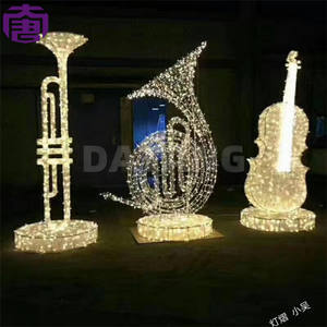 Escultura de motivo navideño con luces LED 3D impermeables para exteriores, para iluminación decorativa navideña y festiva. - Product Image 6