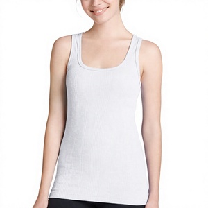เสื้อกล้ามถักทรงรัดรูปสำหรับผู้หญิง สีพื้น ผ้าสแปนเด็กซ์/คอตตอน สไตล์ลำลอง พร้อมบราในตัว รับผลิตตามสั่งพร้อมโลโก้ OEM ปี 2027 - Product Image 5