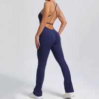 Combinaison de sport ajustable S-L avec bretelles réglables, dos élégant, effet push-up, pour femme