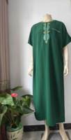 Nouvelle conception de thobe musulman pour hommes, Koshibo, Maroc, Dubaï, robe arabe, kaftan à manches courtes, vêtements islamiques brodés, abaya, qamis, jubba