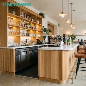 <span class=keywords><strong>Comptoir</strong></span> de bar et de cocktails en <span class=keywords><strong>bois</strong></span> en forme de L, style <span class=keywords><strong>industriel</strong></span>, luxe léger, taille personnalisée, créatif, pour usage commercial - Product Image 3