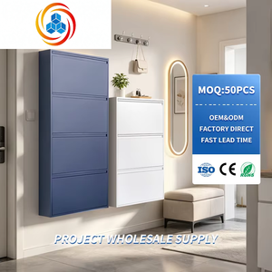Zapateros Metálicos de Alta Calidad para Sala de Estar, Mueble para el Hogar de Diseño Nuevo, Ultra Delgado, Cumple con la Certificación ISO CE - Product Image 1