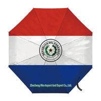 Paraguas Plegable con Bandera de Panamá, Apertura y Cierre Automático, Compacto, Portátil, Grande, para Lluvia, Sol, Protección UV, Resistente al Viento