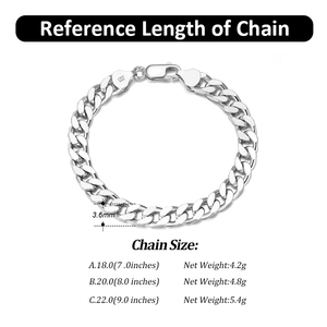 Jiangyuan fabbrica di gioielli diretta da <span class=keywords><strong>uomo</strong></span> <span class=keywords><strong>925</strong></span> in argento Sterling bracciale Hip-Hop cubano catena S925 braccialetto all'ingrosso - Product Image 5
