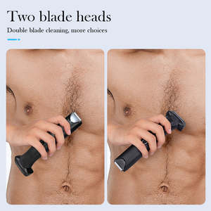 Afeitadora Eléctrica Inalámbrica de Doble Cabezal de Cerámica de la Mejor Calidad, con Pantalla LED, Larga Duración, Resistente al Agua, para el Cuidado Corporal y Recorte de Vello - Product Image 2