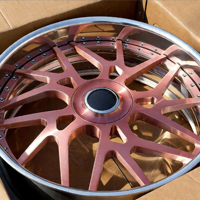 Rines Forjados de 2 Piezas en Cromo Oro Rosa con Borde Profundo de 20, 22, 24 y 26 Pulgadas, 5*127, con Tapas Flotantes para Chevrolet Impala Forgatoss