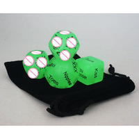 Jeu de dés en acrylique imprimé en typographie, phosphorescent, érotique, fabriqué directement en usine, pour adultes, pour couples