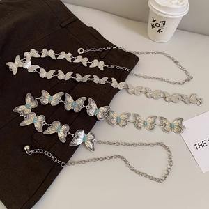 ボヘミアンスタイル女性チェーンベルトシルバーメタル蝶ウエストチェーンベルトドレス用 - Product Image 3