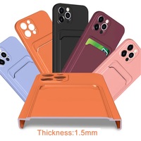 Portefeuille porte-carte étui en Silicone souple pour iPhone 15 PLUS 15PRO 14Pro Max 13PRO 12PRO MAX avec carte housse en Silicone TPU