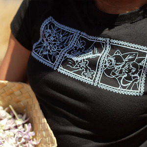 Camiseta Corta de Algodón Orgánico de Alta Calidad con Estampado Bohemio Informal Personalizado con MOQ Bajo - Product Image 4