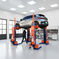 TFAUTENF CE 10000KG Kablosuz Mobil Kolon 4 Noktalı Kaldırma Platformu, Dijital Ekranlı, Her Kolonun Gerçek Zamanlı Yüksekliğini ve Yükünü Gösterir