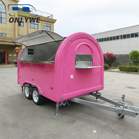 ONLYWE Remorque de cuisine mobile personnalisée Hamburg Cart, certifiée CE DOT, pour restaurant, camion de restauration, food truck