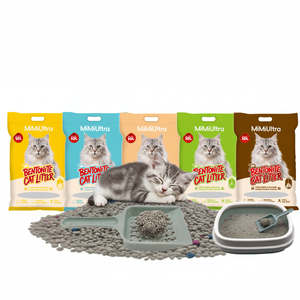 Üstün 10KG düşük toz güçlü topaklanma kokusuz Bentonite <span class=keywords><strong>Kitty</strong></span> çöp üreticisi - Product Image 1