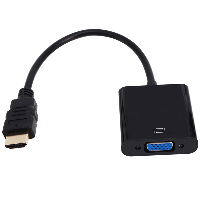 Customize HD Hdmi to vga adapter black 1080P hdmi to vga with audio conversion cable hdmi to vga converter cable supports HDCP