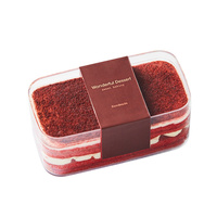 Boîtes à dessert en plastique pour animaux de compagnie de haute qualité en gros, boîte à dessert ovale transparente, boîte à dessert longue avec couvercle
