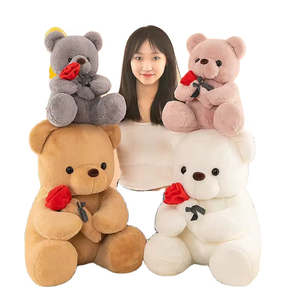 Niedlicher Romantischer Rosenblumen-Bär Plüsch-Kuscheltier für Zuhause Umarmungs-Teddybär Spielzeug für Mädchen Valentinstagsgeschenke - Product Image 6