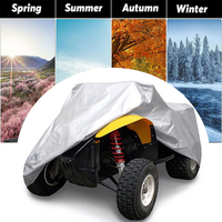Nouveau 190T Polyester Tufts Enduit Argent ATV/UTV/Scooter Couverture de Véhicule avec Protection Anti-UV