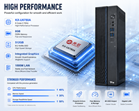 Set Lengkap Desktop Kantor ODM Kustom Zhaoxin KX U6780A 8 Core 2.7GHz 8GB 512GB M.2 NVMe SSD 8L Chassis Layar 23.8 Inci