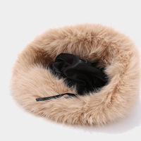 Chapeau de pêcheur en fausse fourrure épaisse et moelleuse pour femme, plusieurs couleurs personnalisées, chaud pour l'hiver