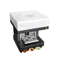 Impresora Láser de Café Jeyon, Automática, de Cama Plana, Nueva, Personalizada, 4 Tazas, Multicolor, Recargable, con Tanque de Tinta Comestible, Compatible con HP 1