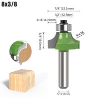 Coin Roundover Router Bit Fraise Guide de roulement pour bois Bordure Moulin à bois Classique Cutter Bit
