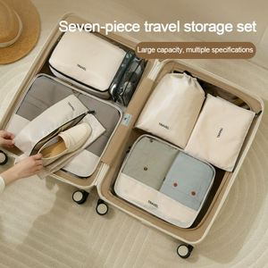7-Piece <b>Foldable</b> Travel <b>Suitcase</b> Clothes Packing Organizer Luggage Storage Bag Set - Product Image 5