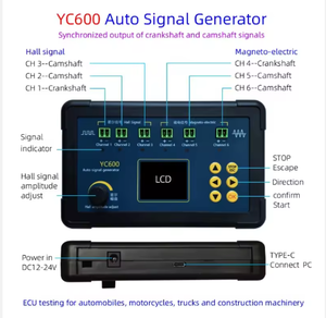 Générateur de signaux automatique YC600 pour tester l'ECU, simulateur de signaux analogiques à six canaux pour vilebrequin, arbre à cames, CKP, CMP, SYNC - Product Image 3