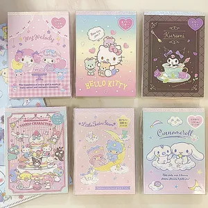 Kawaii Sanrios KT Cinnamoroll Notepad Cute Kuromi Melody Diy Sticker Message Memo Notebook Student Stationery Girls Gift