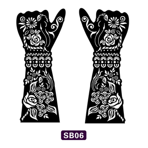 Pochoirs de tatouage au henné pour la peinture, motifs <span class=keywords><strong>Dragon</strong></span> et Loup, pochoirs aérographe réutilisables, pochoirs à paillettes, modèles de pochoirs - Product Image 6