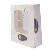 Sac en carton ondulé personnalisé de couleur blanche, emballage pour envoi postal, sac cadeau avec logo