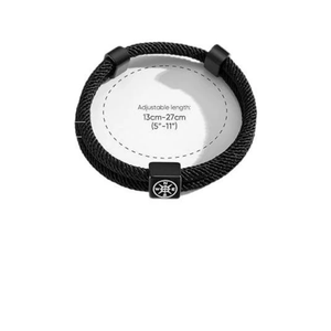 Nueva Pulsera de Cuerda Negra Estilo Milán para Hombre con Colgante de Brújula, Longitud Ajustable y Tarjeta de Regalo - Product Image 5