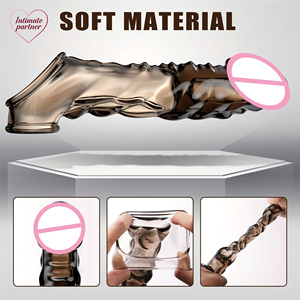 Nueva Funda para Pene con Púas de Cristal para Hombre, Alargada y Engrosada, con Vibración, Productos Sexuales para Adultos, Productos Masculinos - Product Image 4
