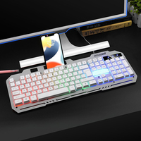New Wired Mechanical Floating Keycap RGB Backlit USB Wired Keyboard Combo ROHS Certified DIY PC Builders Gaming