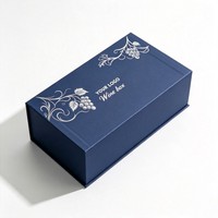 Boîte cadeau vin en carton rigide magnétique de qualité supérieure, encre soja, logo personnalisé, vente chaude, boîte cadeau vin de luxe