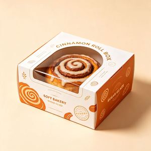 Boîte cadeau macaron écologique et recyclable en carton rigide avec fenêtre transparente, saveurs assorties, design boulangerie française - Product Image 4