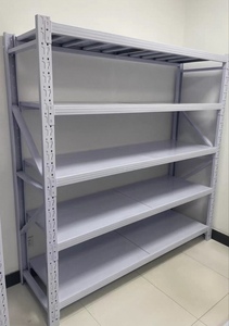 Industrial 4 Layer Steel Warehouse Rack Blue Powder Coated Adjustable Shelving Main Frame Structure - Product Image 2