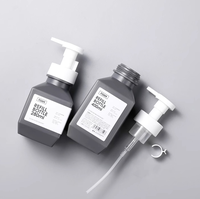 Flacon pompe en plastique PET design tendance à épaule oblique pour savon moussant et crème visage 280ml 400ml 600ml