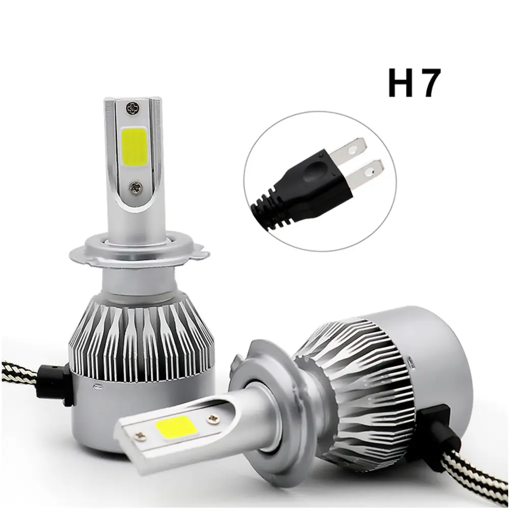 New 12V Auto LED Headlight C6 H1 H3 H7 H4 H11 9005 9006 36W-72W LED Bulbs Car Light Condition New