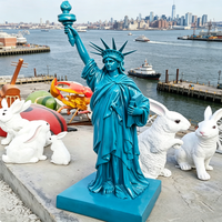 Sculptures personnalisées en fibre de verre, figurines décoratives occidentales, sculptures en résine, trophées, Statue de la Liberté, USA et Europe