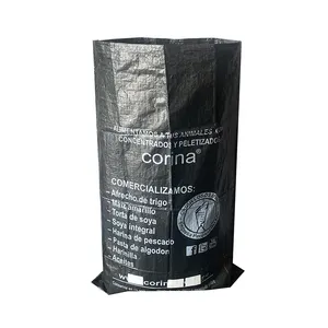 100kg 50kg 20kg printed pp woven sack polypropylene bags for packaging fertilizer sand carbon chemical industry