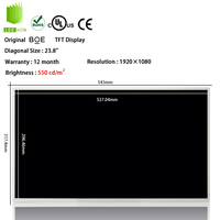 Modul LCD industri 23.8 inci, DV238FHM-N11 IPS layar LCD TFT tampilan LCD 1920 inci 1080x23.8 FHD LVDS