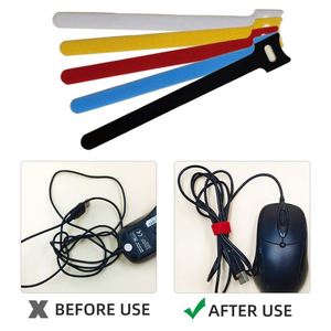 En gros, Serre-câbles auto-adhésifs type chat, multicolores au choix, avec bande auto-agrippante en nylon (type Velcro) pour le regroupement de câbles - Product Image 3