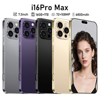 Éxito de Ventas I16 Pro Max: Teléfono Inteligente Android con 16 GB + 1 TB, Pantalla de Alta Definición de 7.3 Pulgadas, Soporte para Doble SIM