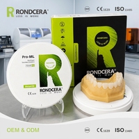 Fabricant de blocs de zircone Rondcera certifié CE, disques de zircone dentaire ISO 13485, économique pour les laboratoires de technologie dentaire