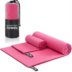 Serviette de sport en microfibre personnalisable - Séchage rapide, effet rafraîchissant, logo brodé, design enroulable portable, motif uni - Product Image 1